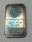 1 oz Silver Bar - Engelhard (Tall-Eagle Design) Incredible Toning