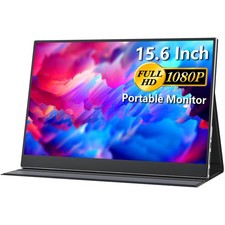 Portable Monitor 15.6 Inch 1080P FHD 60Hz 85 sRGB Travel Monitor with Speake...