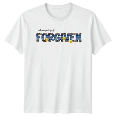 Not Perfect Just Forgiven Christian Faith T-Shirt