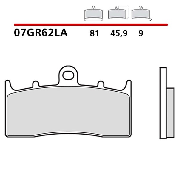 Brembo VORDERRADBREMSBELAGE-KIT Fur Bmw K1200 R Sport 07-08-COD. 07GR62LA-image