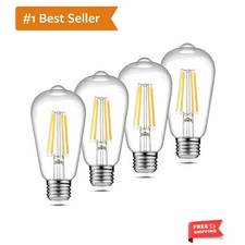 Vintage LED Edison Bulbs, 6W, Equivalent 60W, Non-Dimmable, High Brightness W...