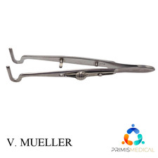 V.Mueller OP3895 Berke Ptosis Forecps Blades 20mm Wide Serrated Longitudinal