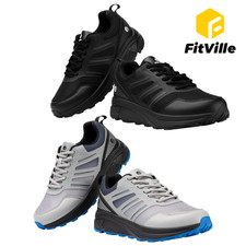 FitVille Men's Trail Running Shoes Non Slip Breathable Wide Toe Box Athletic
