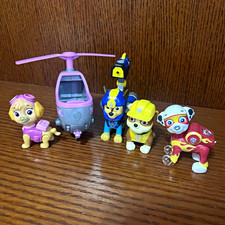 Spin Master PAW Patrol 5pc Mixed Lot Plastic Figures Skye Helicopter