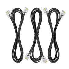 3Pack Phone Telephone Extension Cord 2FT Cable Line with Standard RJ11 6P4C Plug