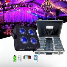 US 10pc Battery wireless led Par 4x18W RGBWA UV wifi DMX IR wash light/case