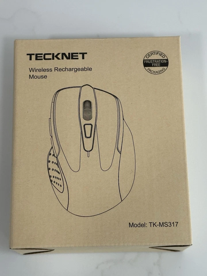 TECKNET Wireless Mouse Rechargeable  Cordless Computer Mice, Black - Image 2 of 4