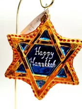 Christopher Radko - King David's Star #1011269 Happy Hanukkah Star Of David