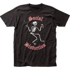 Social Distortion Skelly Logo Mens T Shirt Rock And Roll Classic Band Tee Black
