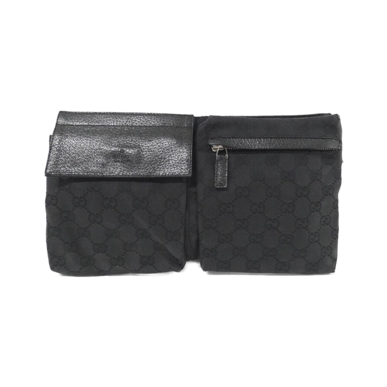 Authentic GUCCI 28566 Waist Bag in Black 270-004-076-1166