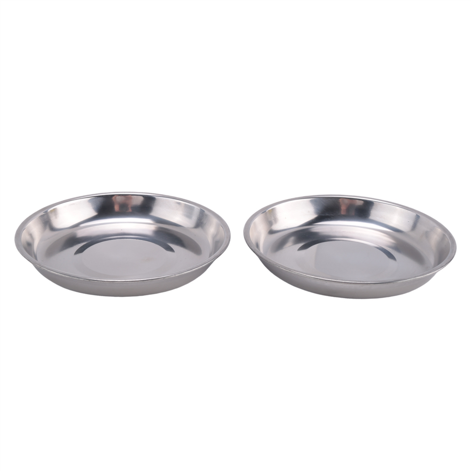 CampingKochgeschirrSet Aus Silbernem Edelstahl, Zusammenklappbar und