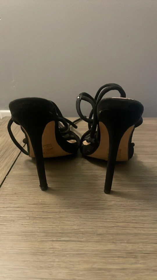 Tacones de aguja Missguided Black Barley There con cordones talla 5 Foto 4 de 4
