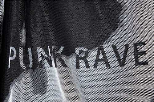 Punk Rave Women's Ruffles Mesh Half Skirt Dark Tie Dye Gauze Skirt Gothic Skirt - 第 26/29 張圖片