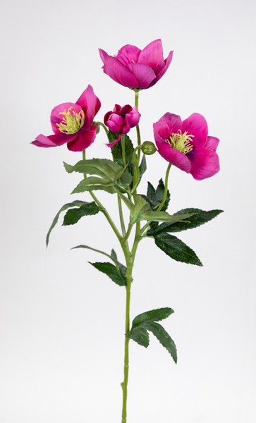 Christrose 62Cm Rosa-Pink Pm Kunstblumen KüNstliche Christrose Blumen Helleborus-image