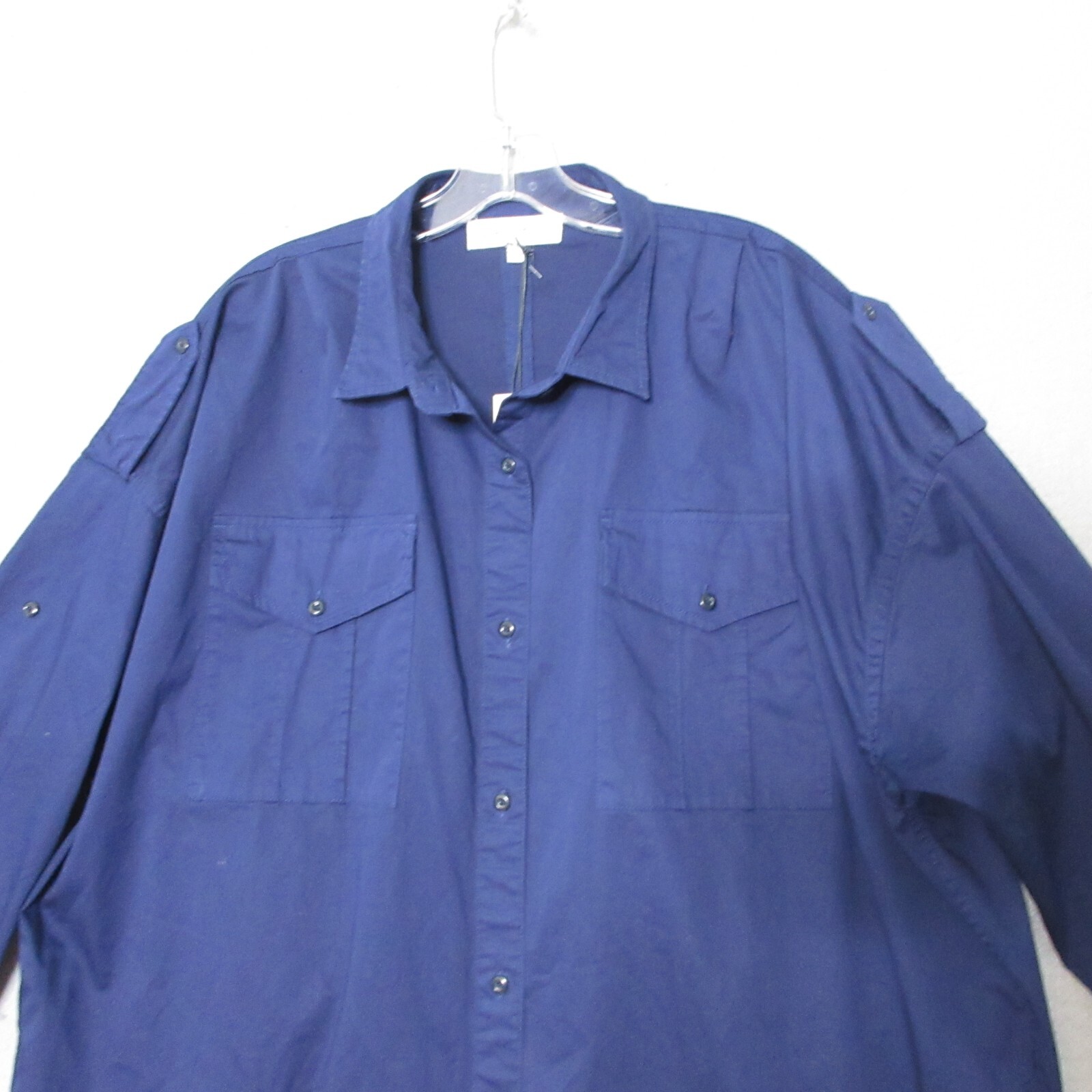 Alex Mill Military Shirt Dress Women Medium Blue Utilitarian Pocket Oversize NWT