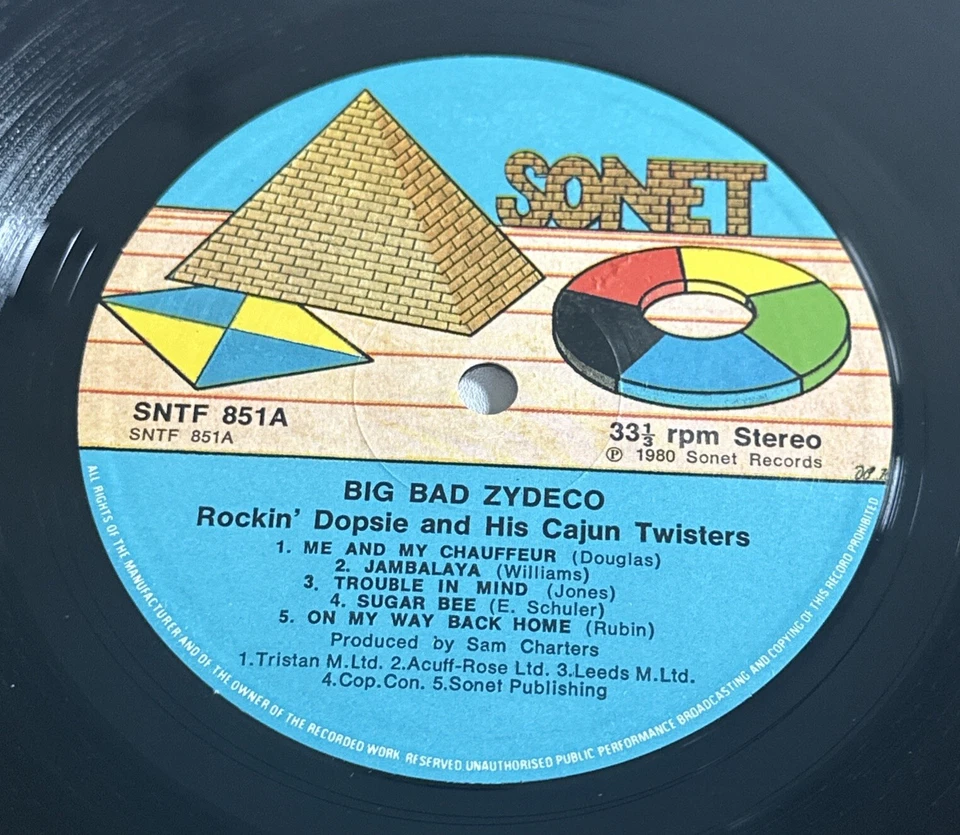 Big Bad Zydeco Rocking Dopsie & The Cajun Twisters Vinyl LP Record EX / EX - Image 4 of 4