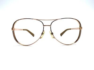 Michael Kors Gold Aviator Sunglasses with White Temples Michael Kors Gold/White MK 1012 Viviana Aviator Sunglasses  main image 4
