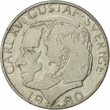 #468965 M&uuml;nze, Schweden, Carl XVI Gustaf, Krona, 1980, VZ, Copper-Nickel Clad