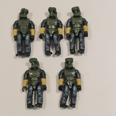 5 loose action figures toy mega bloks  Construx halo unsc marine modle
