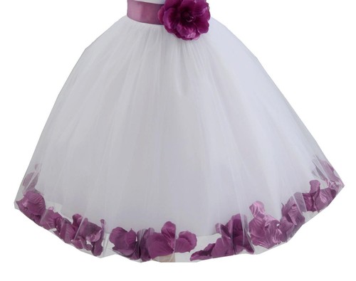 Pétalos de rosa Encaje Corazón Recorte Flor Niña Vestidos Cumpleaños Niña Vestidos 185T - Imagen 52 de 67