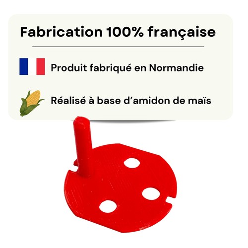 50 Détrompeurs de Prise Rouge Fiche Mâle - Courant 2P+T – Compatible avec Tou... - Photo 3/6