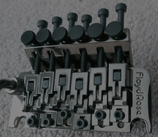 FLOYD ROSE Tremolo 1000 Series COSMO BLACK CHROME Bridge 6 String Bar BRASS 34MM