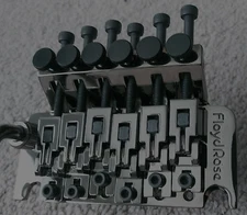 FLOYD ROSE Tremolo 1000 Series COSMO BLACK Bridge 6 String Bar BRASS 32MM *NEW**