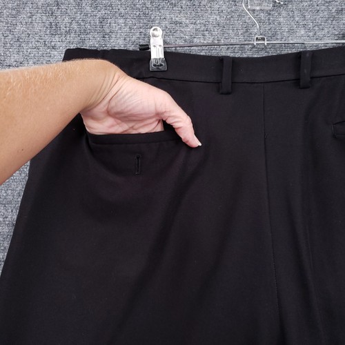 Chaps Golf Shorts Mens 42 Black Chino Mid-Rise 8" Flat Front Active Performance - Picture 7 of 13
