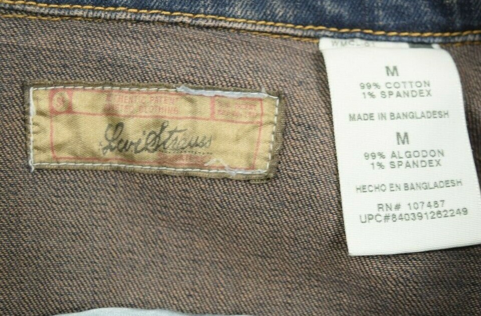 Vintage Women's Levi Strauss Signature 3 Button Denim Jean Jacket