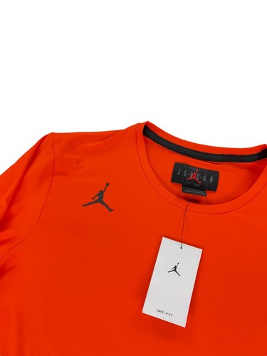 NEW Jordan Dri-Fit Long Sleeve Training Mens Size L Shirt Top Orange DQ7901-813 - Picture 3 of 7
