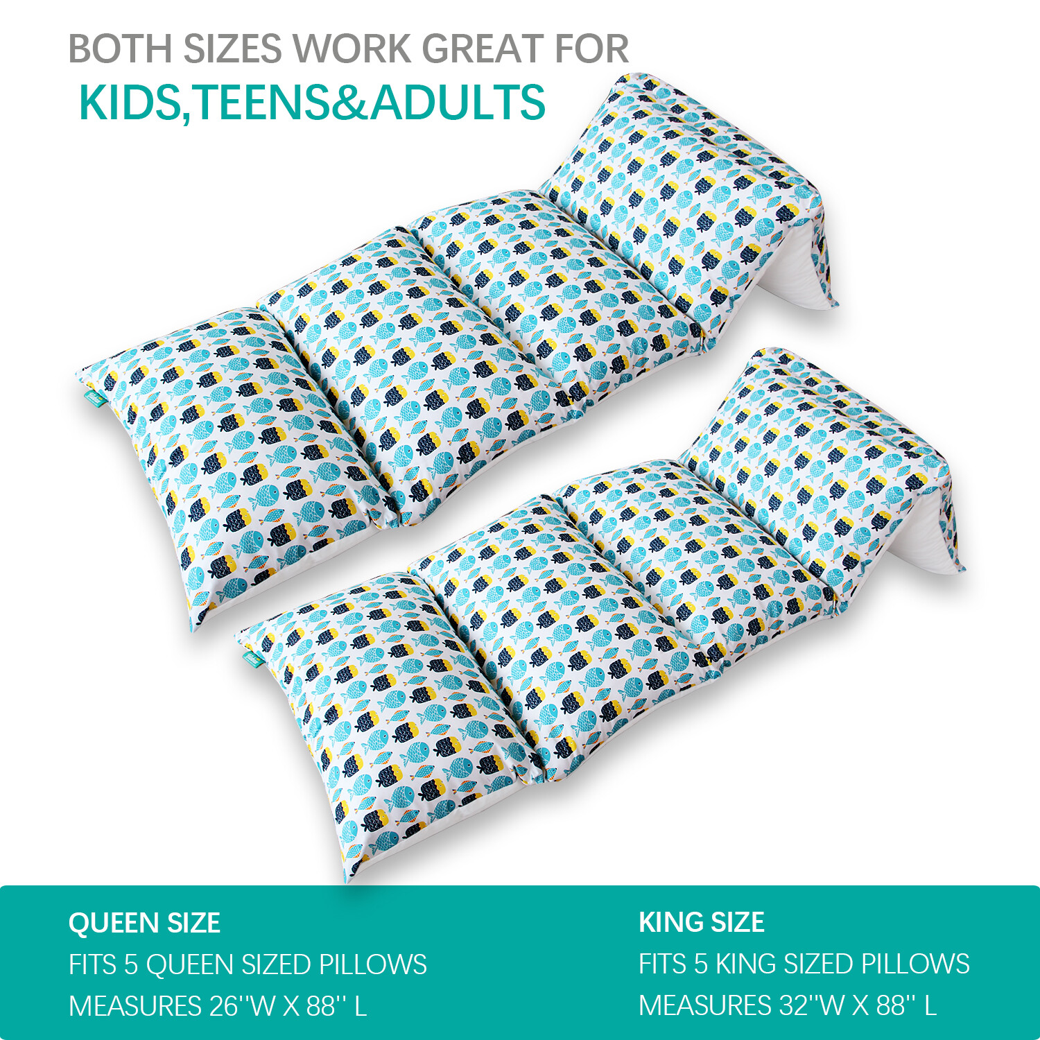 Kids Floor Pillow Lounger Cover Pillow Floor Bed Cover King/Queen Cover