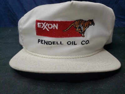 RARE Vintage Exxon Pendell Oil Co Cheetah Baseball Hat Cap | eBay
