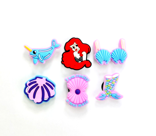 The Little mermaid Jibbitz Croc Shoe Charm Set (6 Charms) - Picture 1 of 2