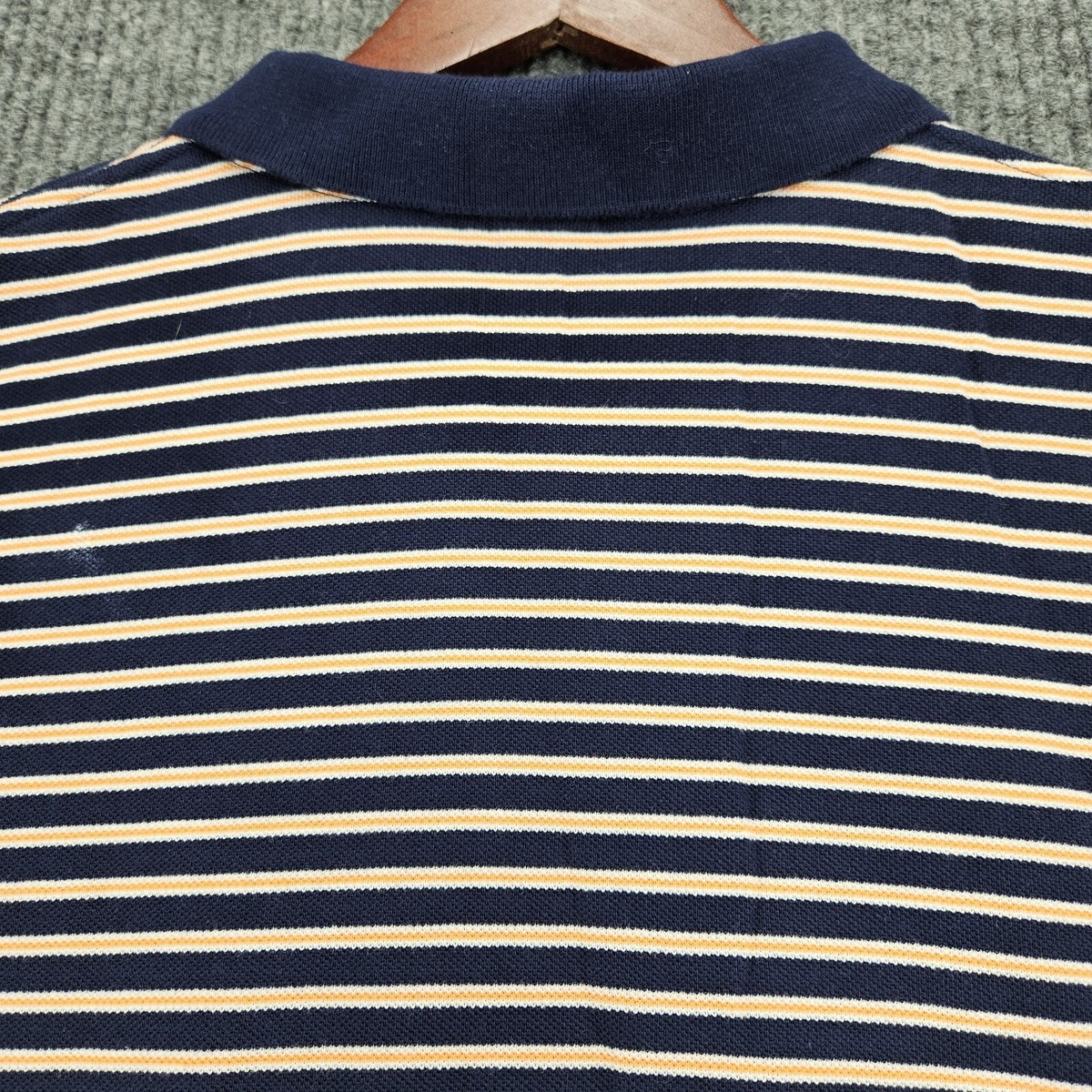 Vtg Polo Ralph Lauren Shirt Men 2XL Blue Orange White Striped