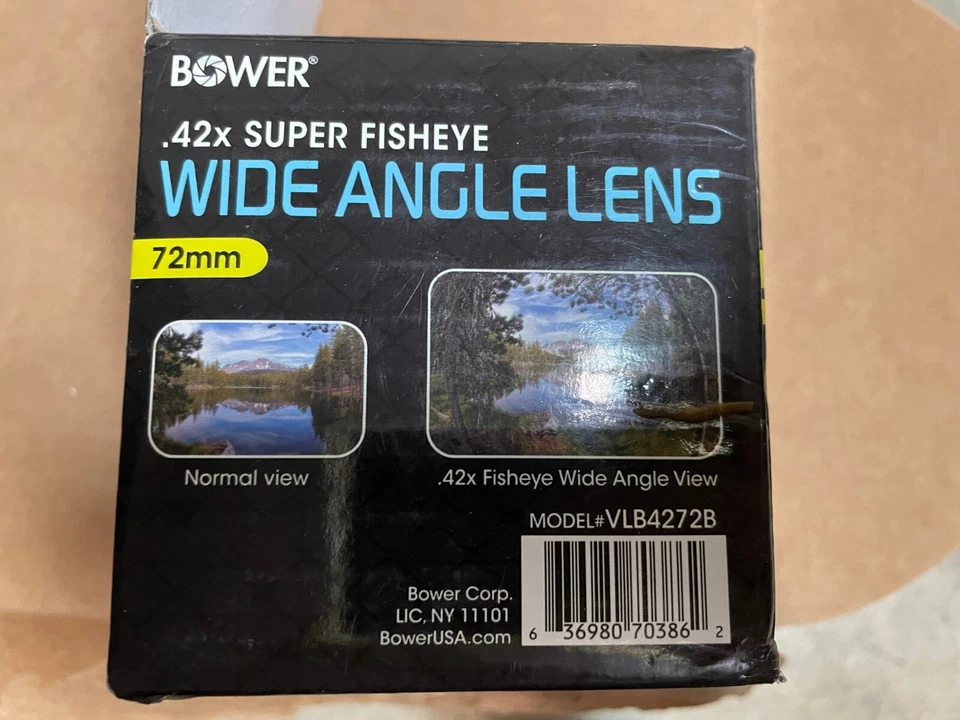 bower .42x super fisheye wide angle lens (vlb4272b) 72mm - Image 2 of 3