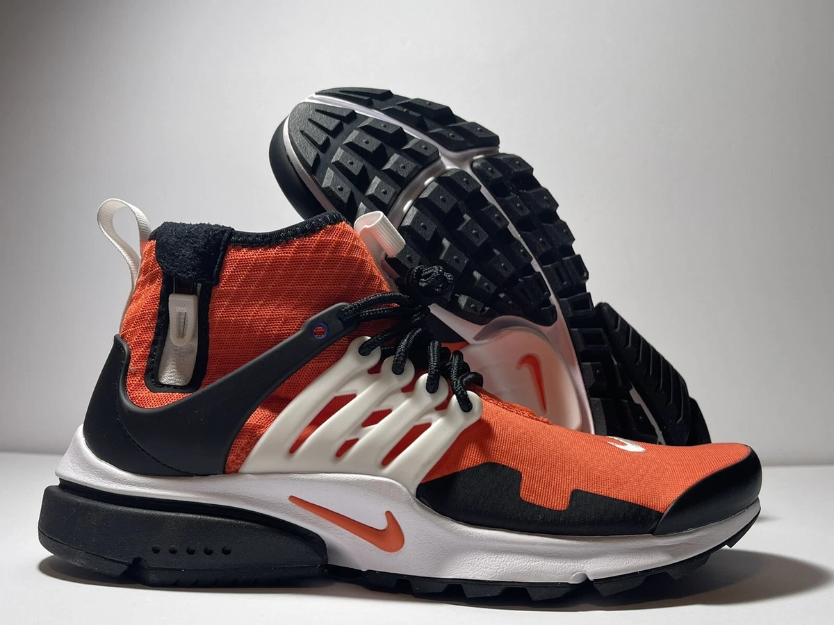 Nike Air Presto Mid Utility Shoes Orange Black White DC8751 800