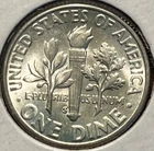 1955 S Roosevelt Dime, Blast White, Choice MS. S mint mark filled??
