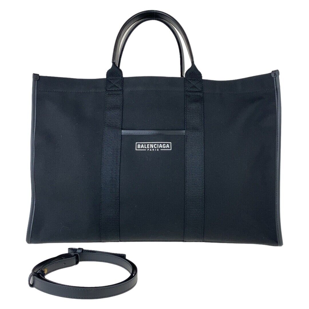Balenciaga Hardware Large Tote Black Gold Canvas/Leather Bag Balenciaga Hardware Large Tote Black Gold Canvas/Leather Bag