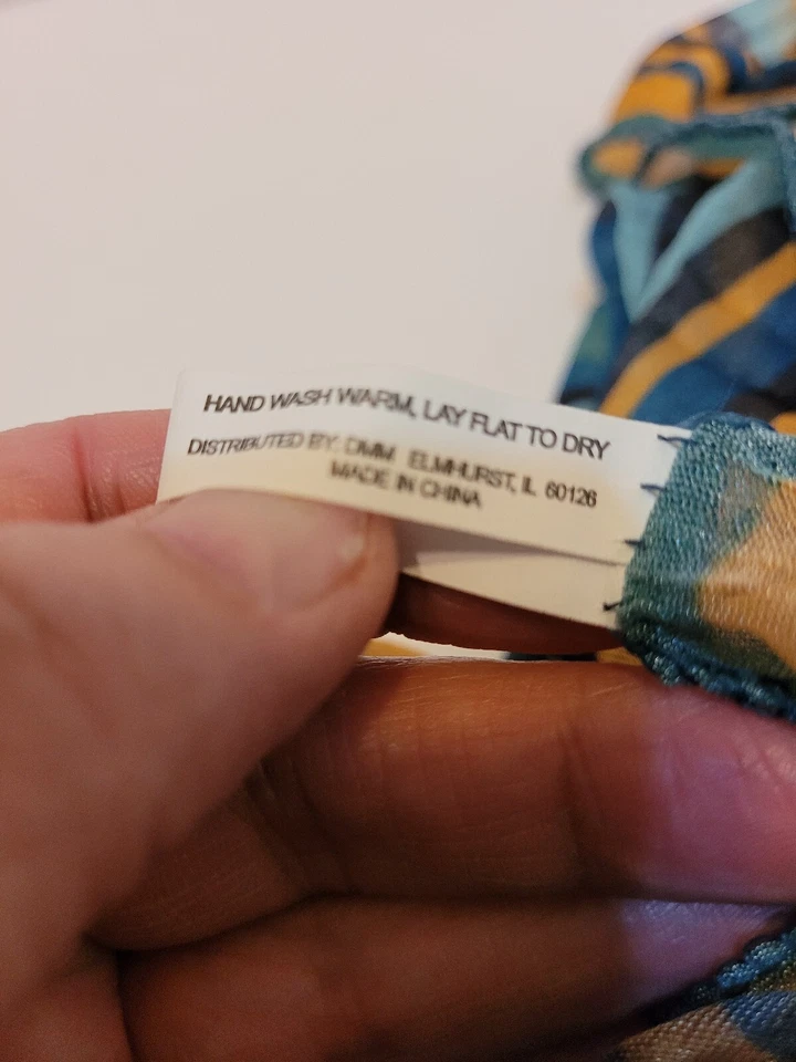 Bufanda infinita a rayas Lavello, verde/oro/verde azulado Foto 4 de 4