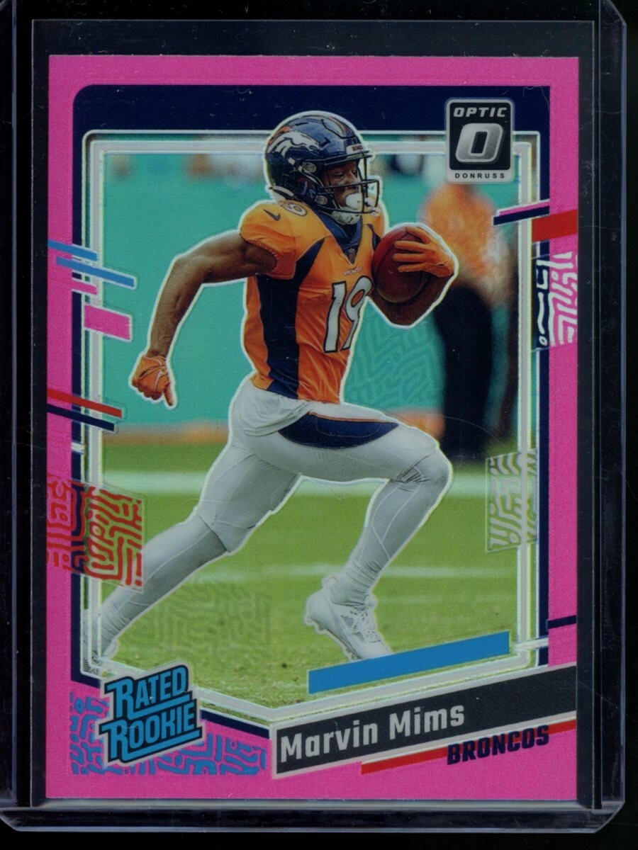 2023  Optic Pink PRIZM Rated Rookie  #231 Marvin Mims Broncos FREE Shipping