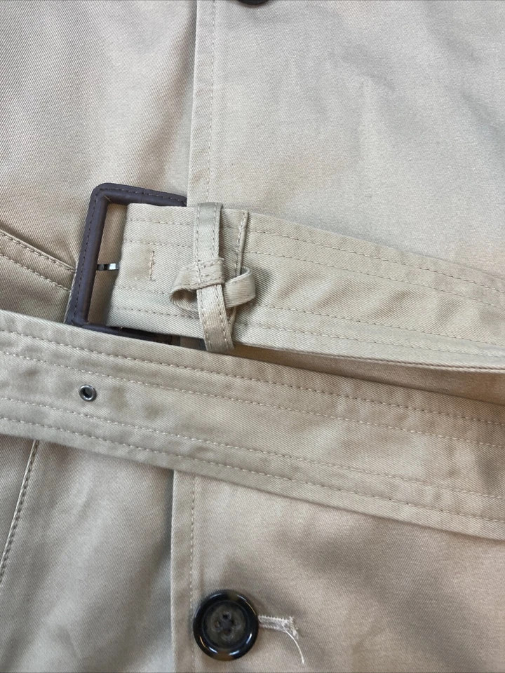 Gabardina cargo beige Banana Republic para hombre talla grande alta forro de mezcla de lana Foto 4 de 4