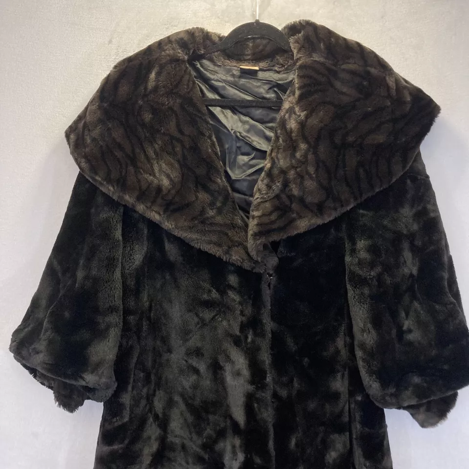 Abrigo de piel David Leinoff vintage para mujer mediano lujoso dinero antiguo muchedumbre Foto 4 de 4
