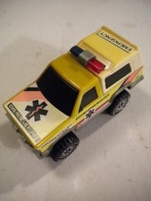 Vintage 1989 Buddy L Corp Plastic Toy EMS Rescue Force SUV, Lights, Siren, Works