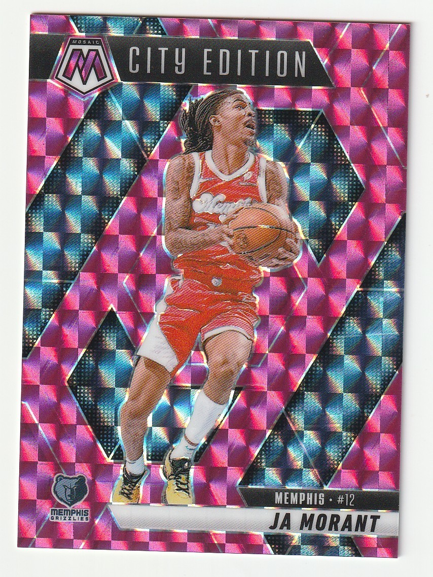 2024-25 Panini Mosaic Prizm Pink City Edition JA Morant Memphis Grizzlies /175