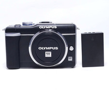 Olympus PEN E-PL1 Black Digital Camera 12.3MP Tested w/ Battery, Mount Cap