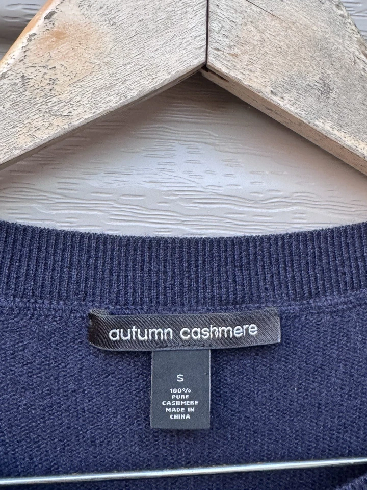 Autumn Cashmere Women's Long Sleeves Round Neck Cashmere Sweater Black Small - Image 2 of 4