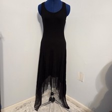 BCBG Maxazria Black Asymmetrical Maxi Dress Size XS
