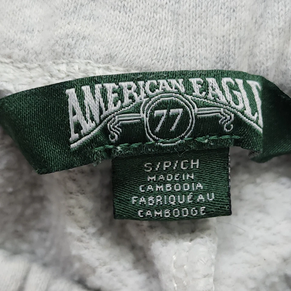 Vintage Y2K American Eagle Sweat Shorts Womens S Heathered Gray Pull On Pockets - Image 3 of 4