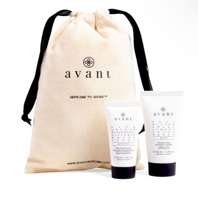 NEW Avant Skincare The Overnight Repair 2 Piece Set with Bag, MSRP $209
