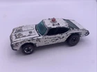 Vintage Hot Wheels Red Line 1969 Olds 442 Police Car With Red Light Open Hood